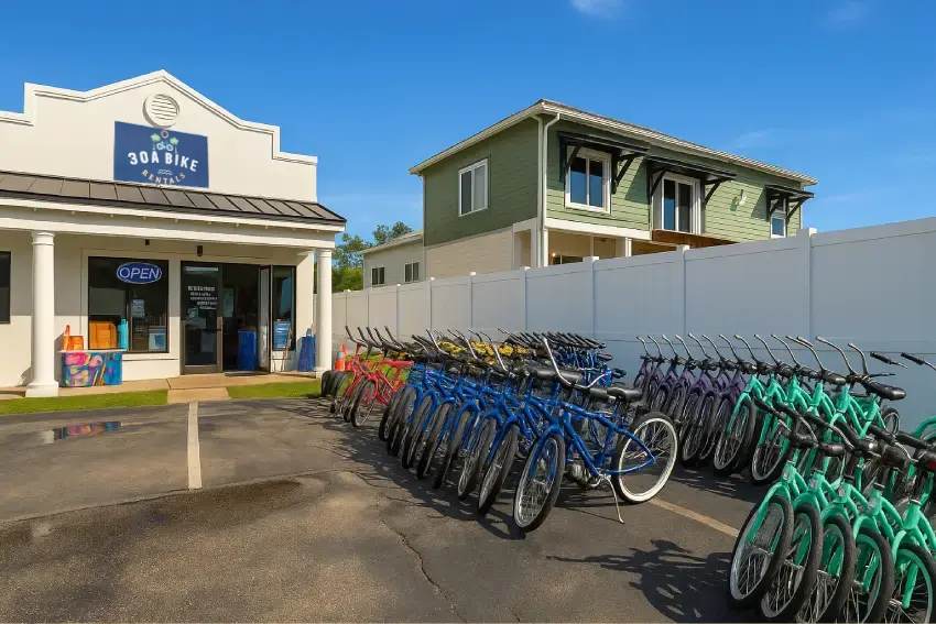 Outside of Shop with bikes